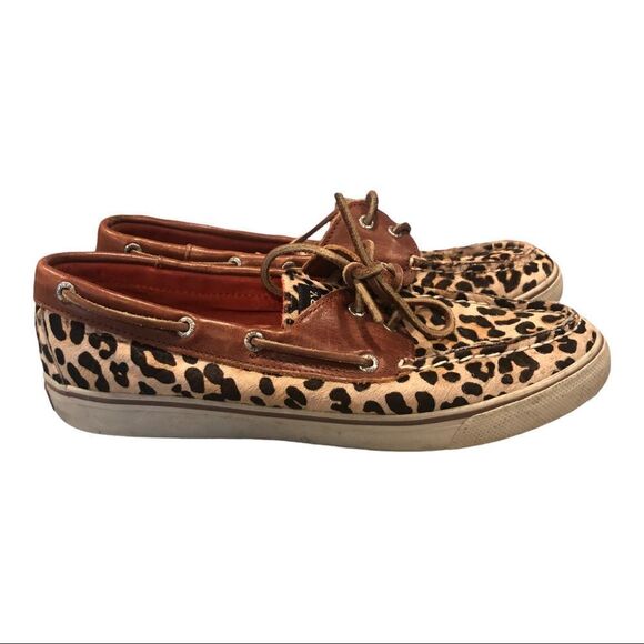 SPERRYS LOAFERS CHEETAH Print 8.5 - Picture 1 of 7